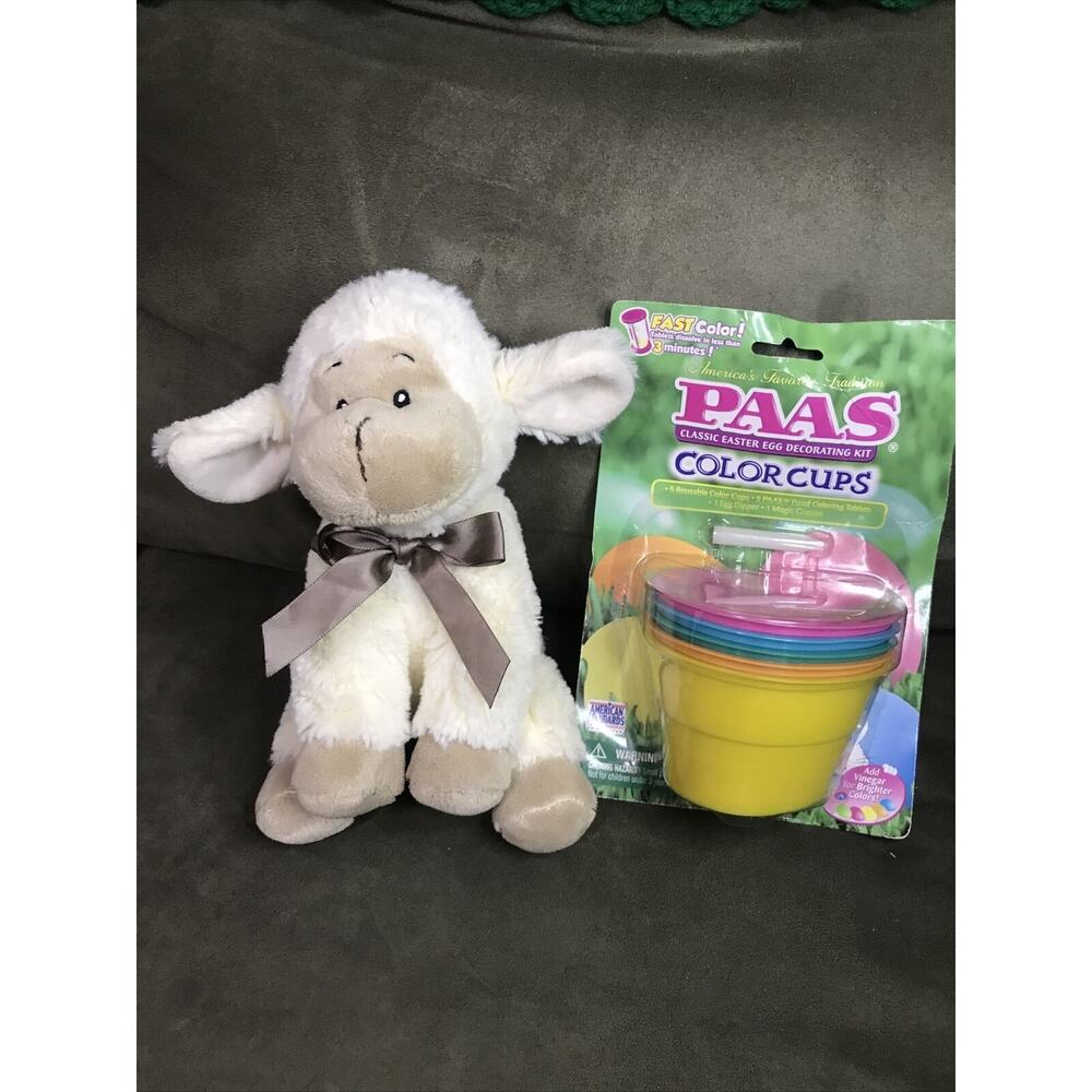 Best Made Toys Plush White Lamb Sheep 8"‎ Target Toy W/Pass Color Cup Kit